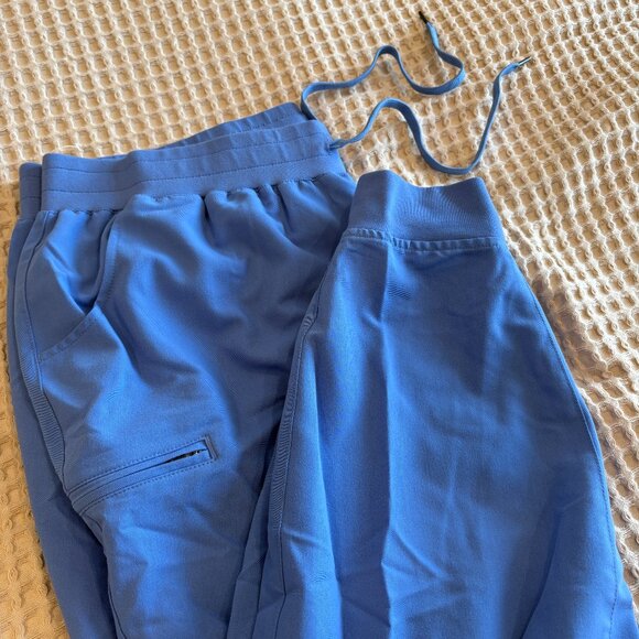 Jaanuu Women's Scrub Jogger Pant- CEIL BLUE- 1XL - Picture 1 of 5